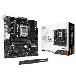 ASRock A620AM PRO-A WiFi 6E Micro ATX AM5 Motherboard DDR5 2.5G LAN ASRock A620AM PRO-A WiFi 6E Micro ATX AM5 Motherboard DDR5 2.5G LAN